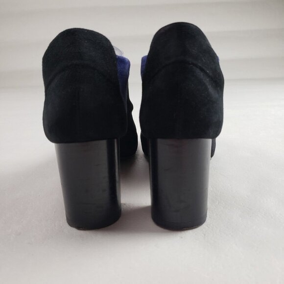 Aquatalia Vale Stretch Ankle Boot Womens 7.5 Black Suede Heeled Pull On Italy - Picture 9 of 15